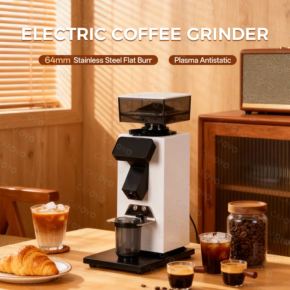 CAFOVO G964F Time-Based Dosing - đánh giá và giá Coffee Grinder Burr Flat